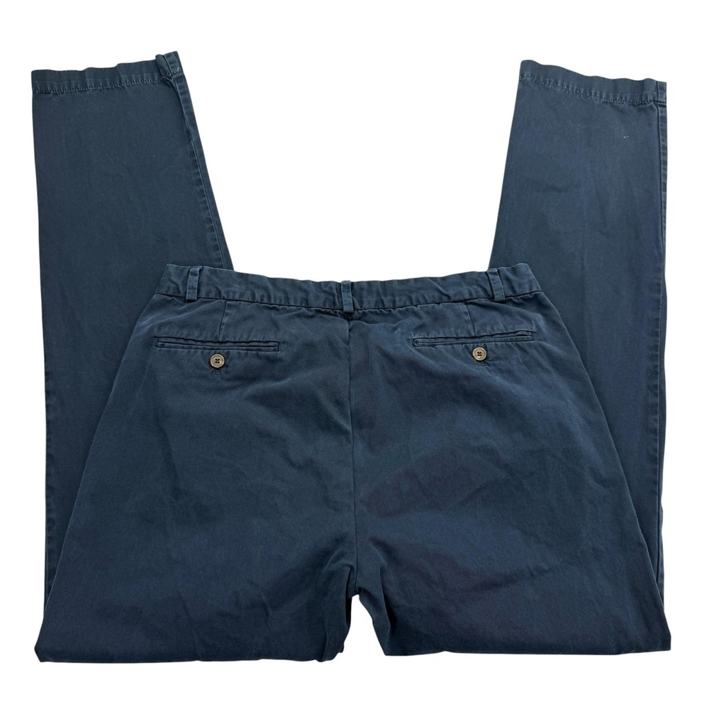 Sunspel Pants Mens 36 X 34 Blue Chino Cotton Canvas Trouser Pockets Portugal